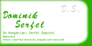 dominik serfel business card